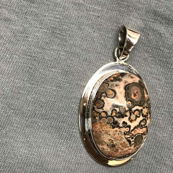 Vintage RARE Taxco Leopard Jasper Sterling 925 Pendant - Picture 4 of 12